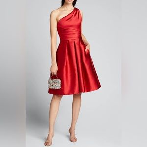 Theia one shoulder, sleeveless pebble mikado party dress size 12